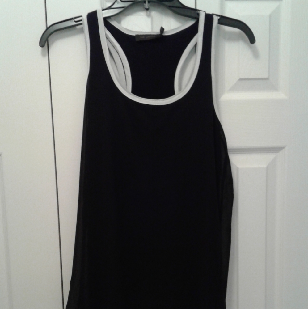 The Limited Racer Back Sheer Overlay Cami